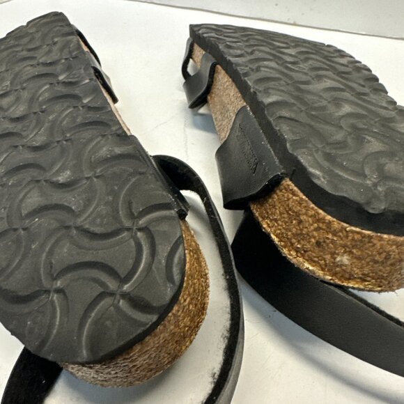Birkenstock Women’s Yara Leather Size EU 39 US 8 – 8.5 Black Cork Leather - Picture 12 of 13